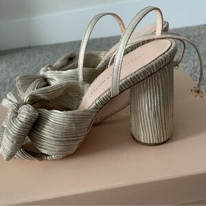 Elegant Gold Strappy Heels